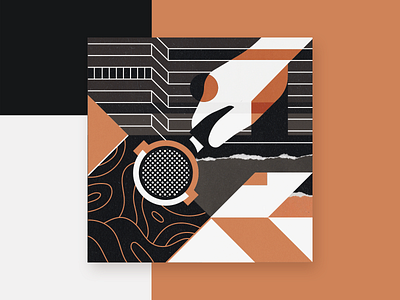 Making Coffee abstract coffee geometric geometry illustration pattern print texture