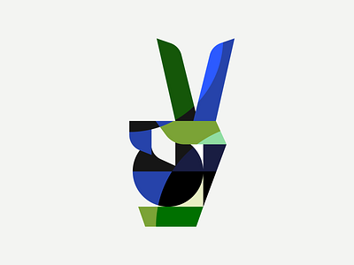 Peace abstract geometric graphic design hand illustration peace peace sign