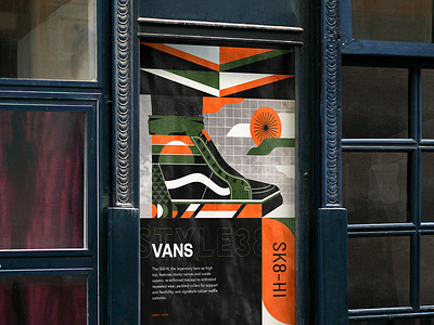 Vans Sk8-Hi Tribute Poster abstract geometric graphic design illustration illustrator poster vans