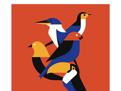 The Birds animal bird bird illustration birds poster print