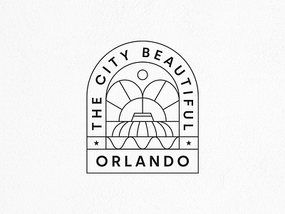 Orlando badge badge logo branding city crest identity illustration type typography
