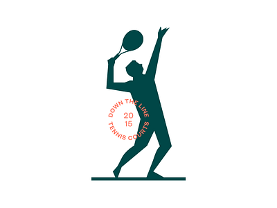 Down The Line branding identity illustration logo logo design sport symbol tennis type fight typography
