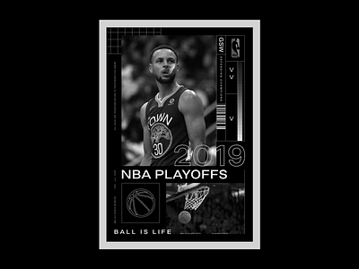 NBA Playoffs 2019 basketball layout nba playoffs poster print sports type typography