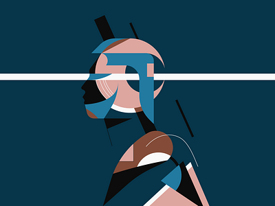 Staredown abstract character illustration illustrator pattern portrait