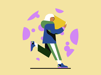 Running character illustration illustrator