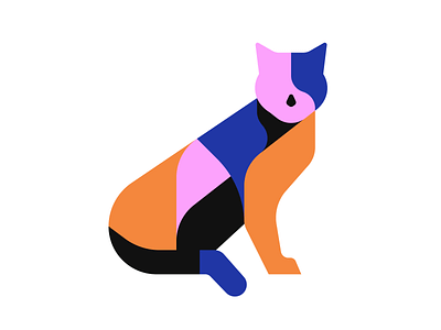 Cat animal cat geometric illustration illustrator