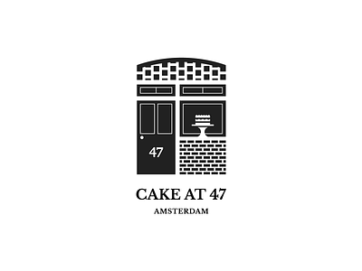 Cake At 47 branding cake identity illustration illustrator lockup logo logo design restaurant