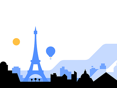 History of Uber city geometric illustration illustrator landscape minimal paris uber