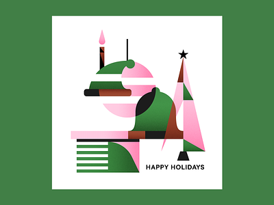 Happy Holidays christmas christmas card design holiday card holidays illustration illustrator pattern