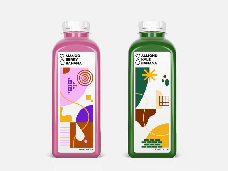 Smoothies bottle branding identity illustration illustrator logo logodesign packaging pattern smoothies visual identity