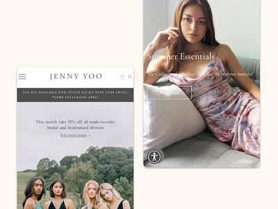 Jenny Yoo Design + Development Mobile Experience