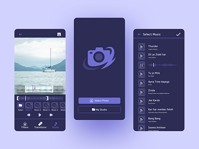 Photo and video editor app app design apple appui design editing photo and video editing app photoapp photoshop ui uidesign video app