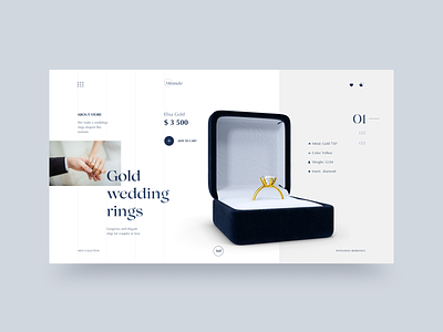 Jewelry Store Main Page clean clean ui concept creativity dailyui e commerce figma jewelry main page minimal uidesing uxdesign uxui website wedding wedding ring