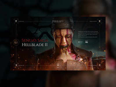 Hellblade 2 - Game Concept clean concept creativity game gaming gaming website main page minimal ps4 ui uxdesign videogame webdesign website