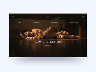 Lingerie store concept "Nude" clean clean ui concept creativity dailyui e commerce girl landing lingerie main page minimal sexy underwear uxdesign webdesign woman