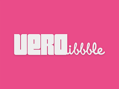 VEROibbble Debut debut flat flat design light logo pink vero