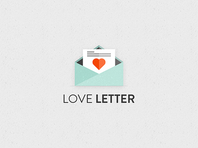 Love Letter Icon envelope flat heart icon letter pattern texture vero
