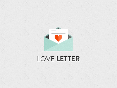 Love Letter Icon Rebound envelope heart icon love type