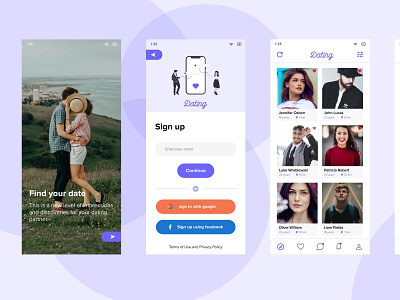 Dating App UI Design dating dating app design figma uidesign uiux