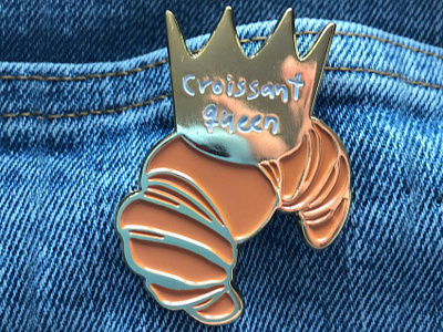 croissant queen enamel pin enamel enamel pin enamel pins enamelpin pins