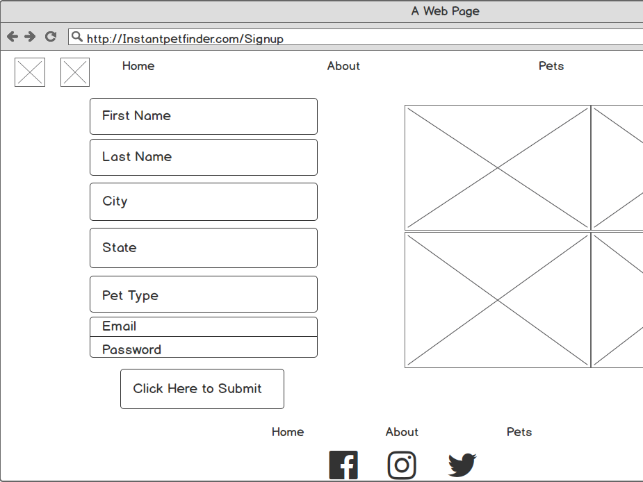 Pet Adoption Wireframe - Website by Curtis Simonson on Dribbble