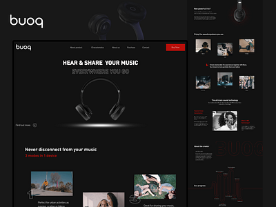 Landing Page Headphones BUOQ