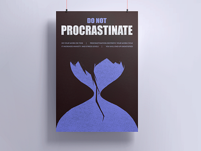 Do not procrastinate - Poster design graphic design illustration poster poster design visual design