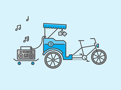 Pedicab V3 illustration pedicab