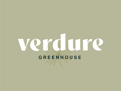 02/100: Verdure Greenhouse branding design florals greenhouse logo plants typography verdure