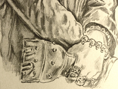 Hands of Halford drawing robhalford