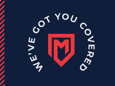Marcus Paint | Secondary Mark badge badge logo brand identity branding identity logo paint red shield shield logo vector
