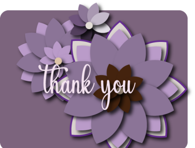 Thank you card adobe card design graphic design illustration purple thank you card