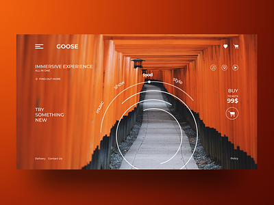 Goose. Immersive experience app design graphic design ui ux