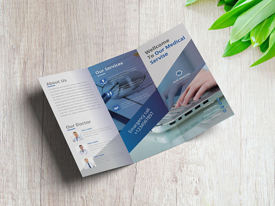 Tri-fold brochure brochure flyer graphic design poster vector