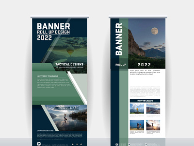 I will do outstanding roll up banner design banner graphic design mockup roll up sign vector