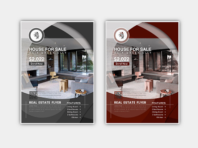 Real estate flyer design brochure flyer graphic design illustration logo mockup real estate vector