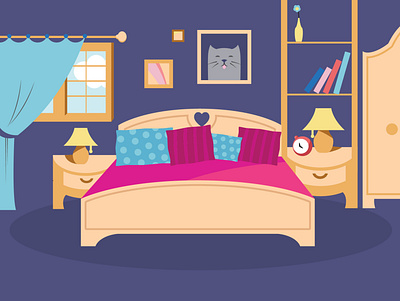 a bedroom cartoon characterdesign design illustration illustrator vector