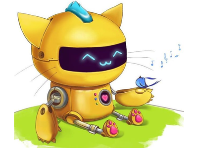Robo kitty cartoon cat character characterdesign illustration kitten kitty