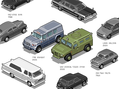 Rus Auto illustration pixel