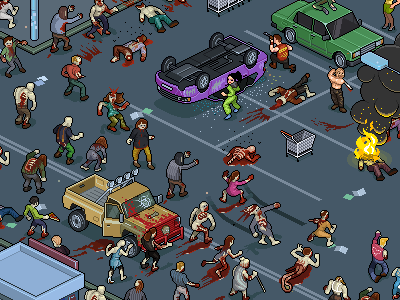 WalkingDead.Russia illustration iso isometric pixel pixelart