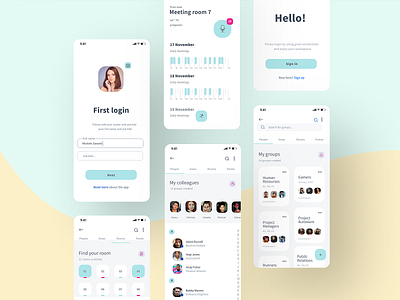 Space of Working App app app design app screens ui ux