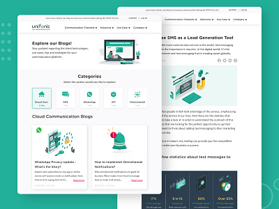 Unifonic - Blog Section blog blog design blog post blogger blogging design interface ui ui design uidesign uiux user interface user interface design userinterface ux web webdesign website website design