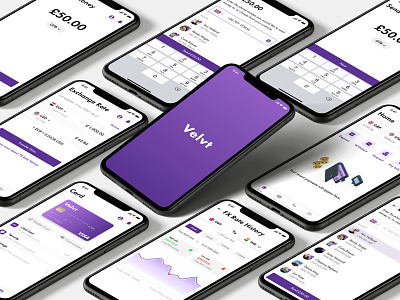 Velvt app card clean design finance finance app financial fintech icon illustraion interface logo mobile mobile app typography ui ui design ux ux design vector