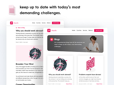 PassTo Website - Bolgs blog blogs branding clean clear company design dribbble interface ui ui design ux web webdesign website