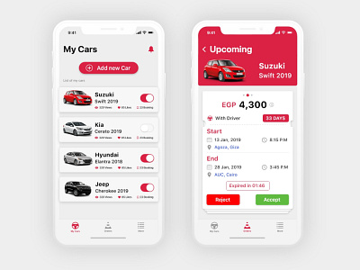 Drov - Car owner App app car design interface mobile mobile app mobile app design mobile ui rent ui uidesign ux