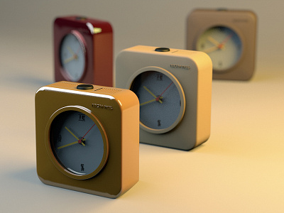Product visualisation 3d design amharic number clocks concept product