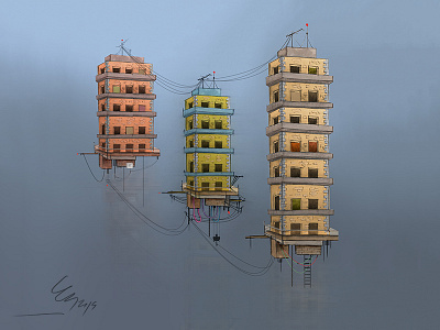 Floating buildings addis floating sketch