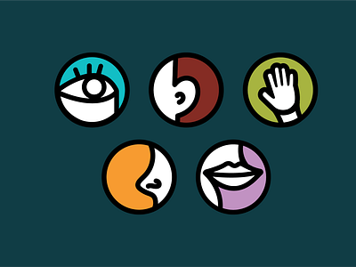 Explore the Senses design icon illustration vector