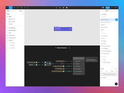 Figma Styles 2.0 animation application figma product design ui ux visual scripting