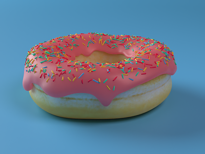 Unfold Donut 🍩 3d blue illustration minimal unfold